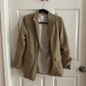H&M coat blazer beige long